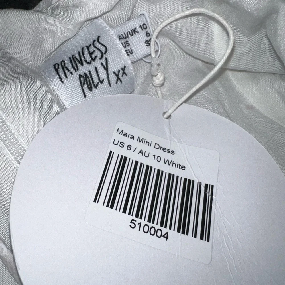 Princess Polly Mara Mini Dress in White Size 6 New with tag - Picture 13 of 16